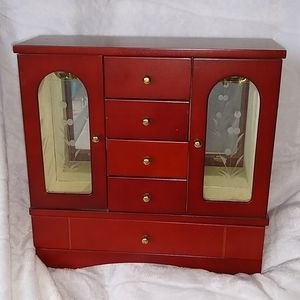 Cherry wood jewelry box